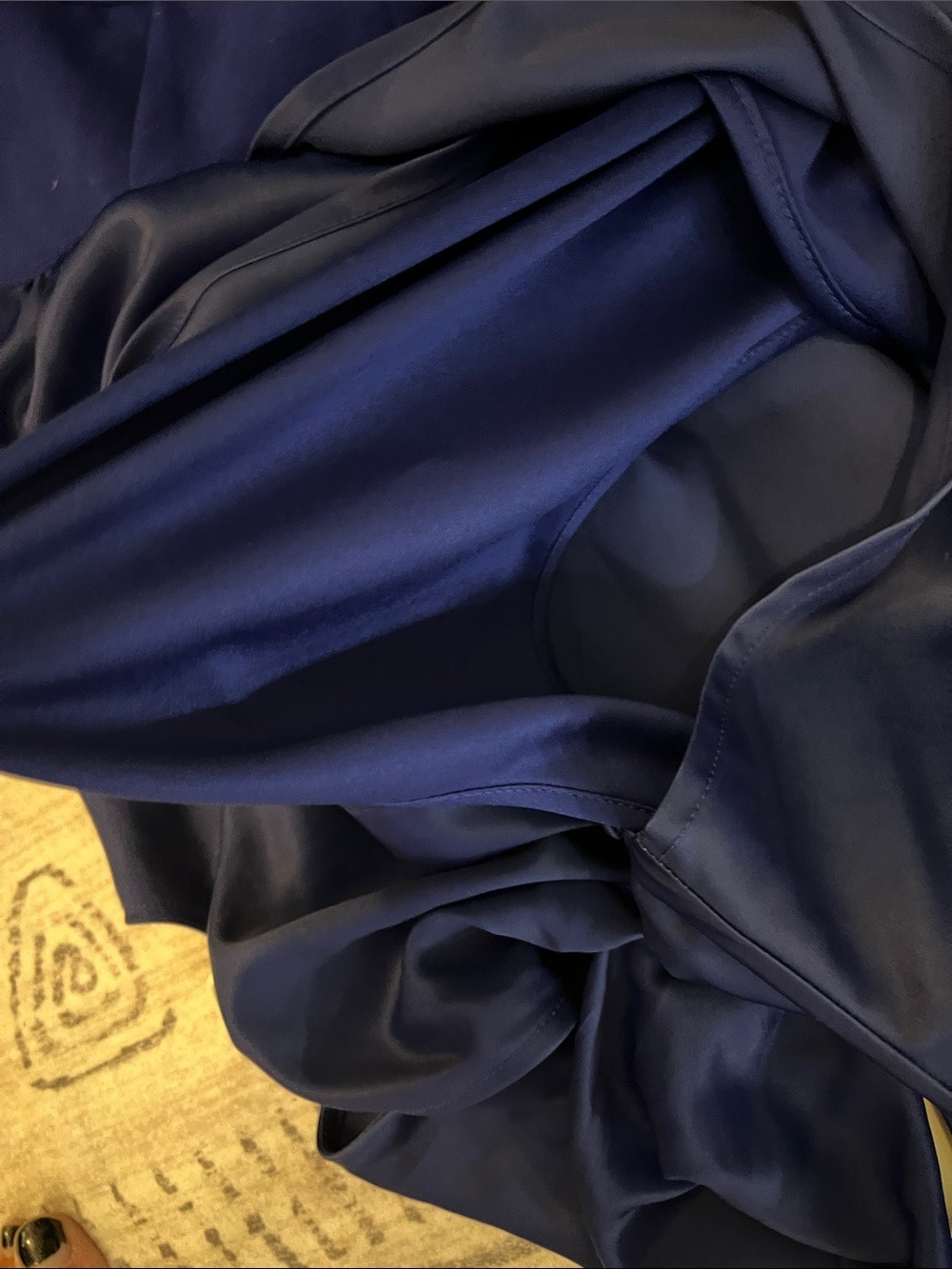 Donna Karan Sleeveless Navy Blue Wide-Leg Jumpsuit - Picture 7 of 8